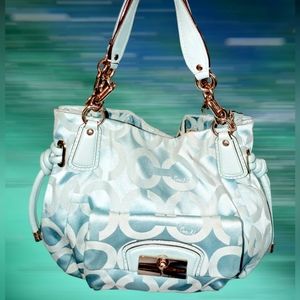 Coach Kristen Teal Oversized Purse